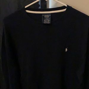 Black polo long sleeve shirt. Worn once